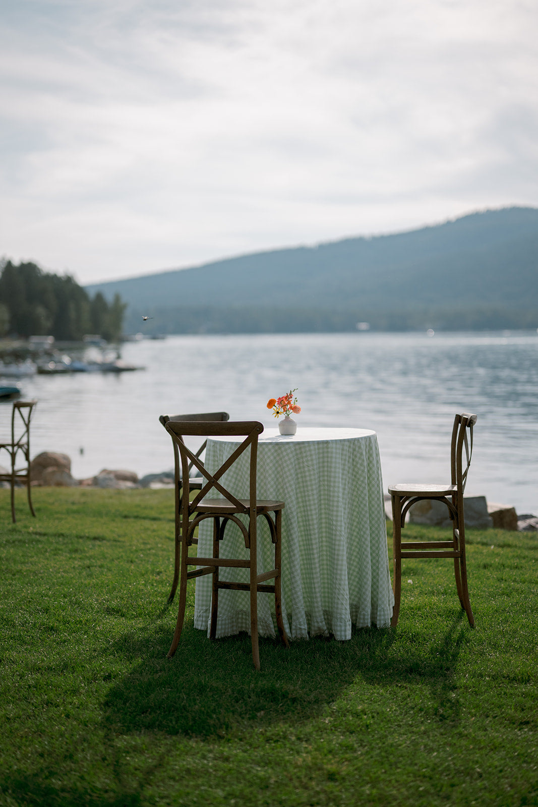 Green Gingham Tablecloth