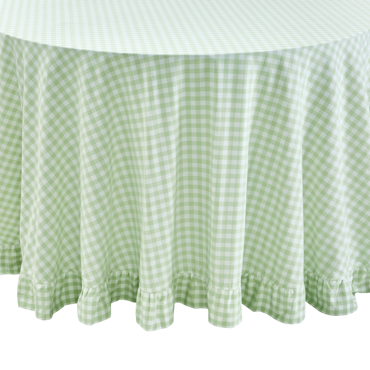 Green Gingham Tablecloth