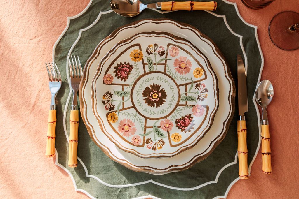 Floral Salad Plate
