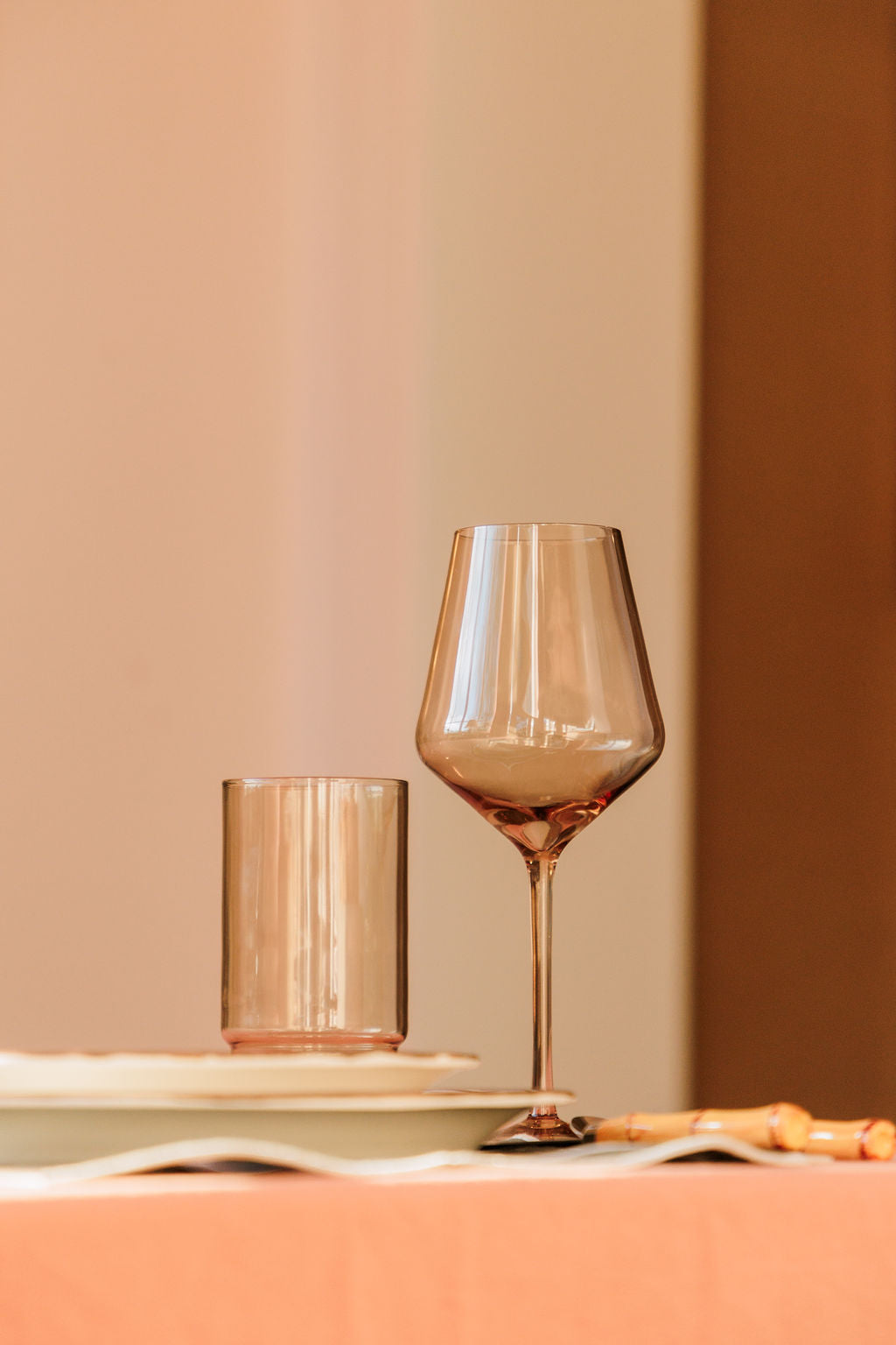 Amber Water Glass
