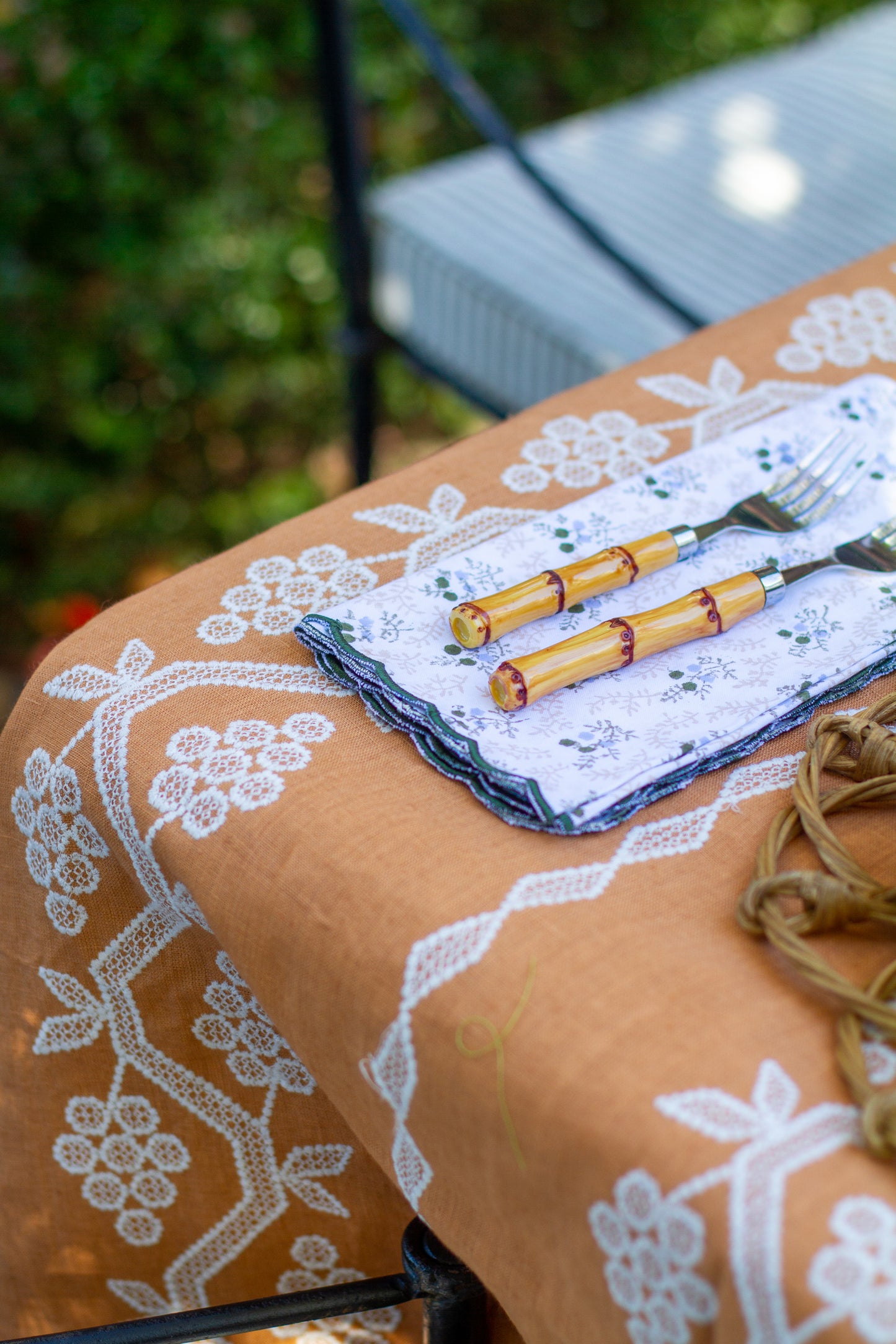 Little Flowers Blue Napkin
