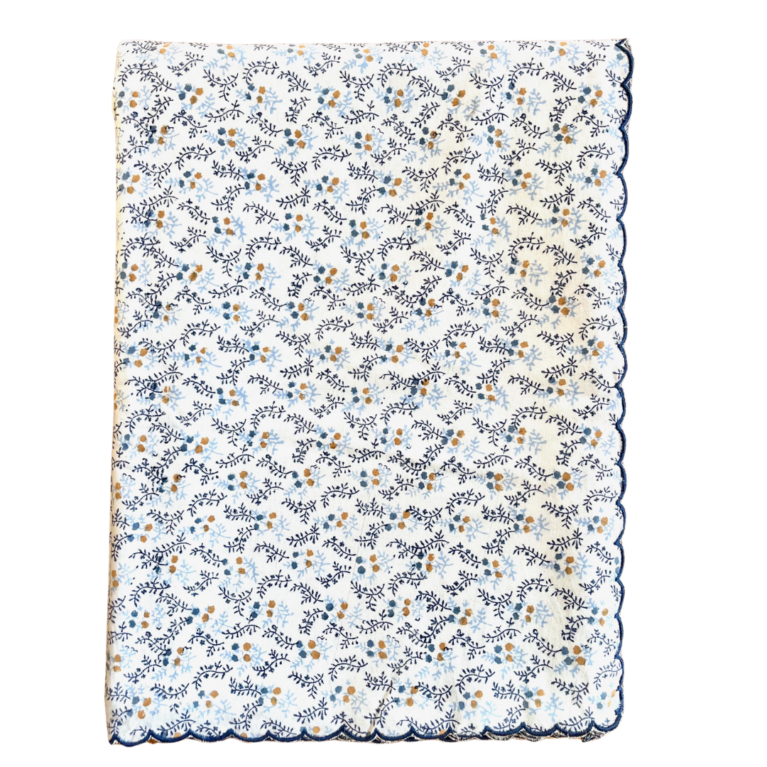 Blue Little Flowers Tablecloth