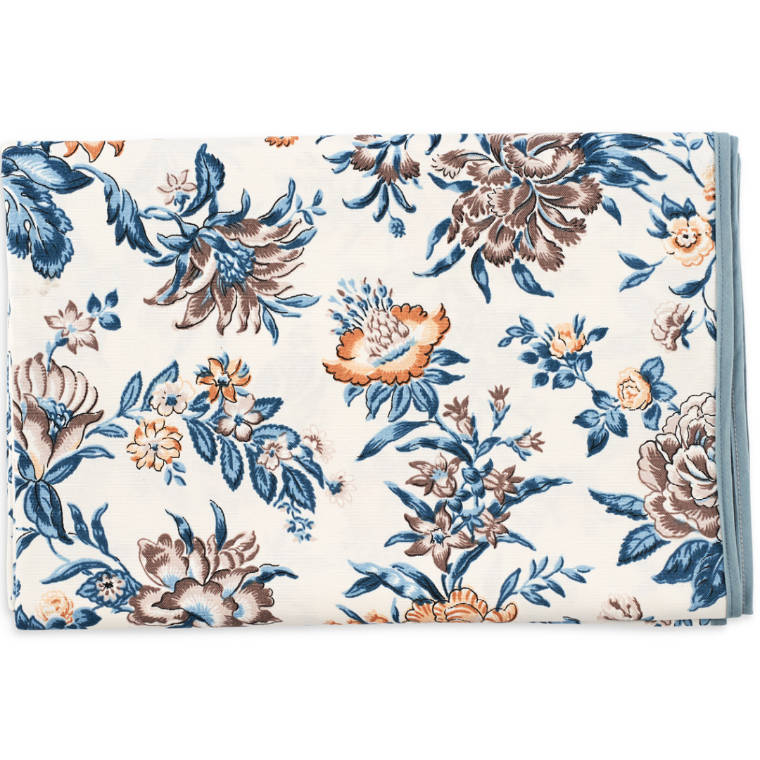 Blue Floral Tablecloth