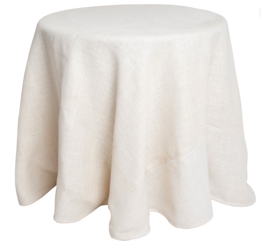 Ivory Burlap Tablecloth